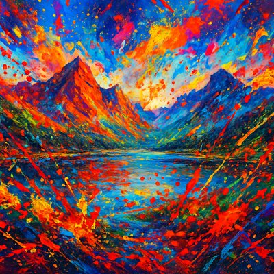 serene landscape with mountains and water