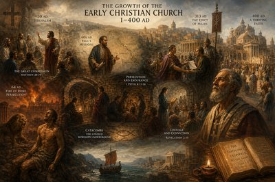 growth of the early Christian churches in the first 400 years AD