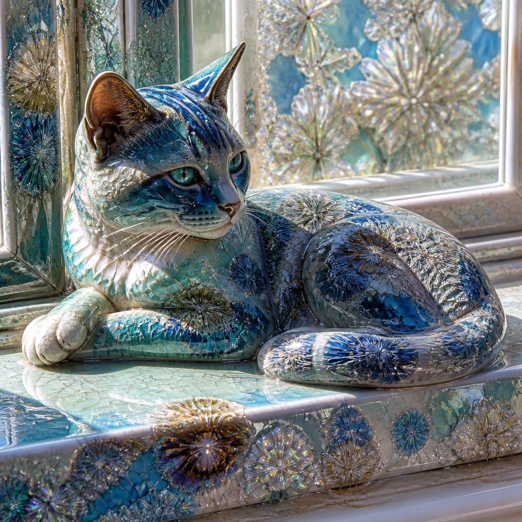 a cat lounging in a sunlit window