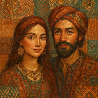 portrait of two people together