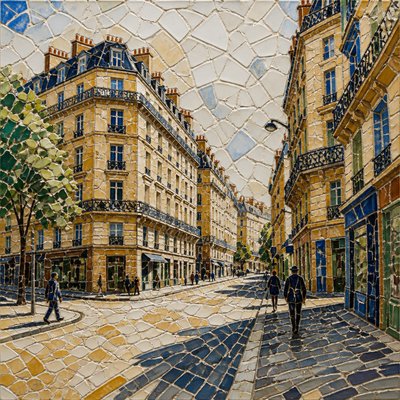 Ceramic Mosaic Art Style Style Transfer Example