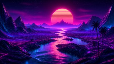 a vast valley with a river winding toward distant mountains at sunrise, no people, no text