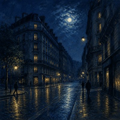 Nocturne Painting Style Style Transfer Example