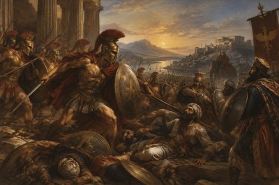 ancient Spartans fight the Persians