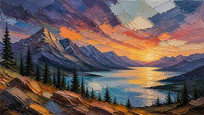 sweeping panoramic landscape with a dramatic sky