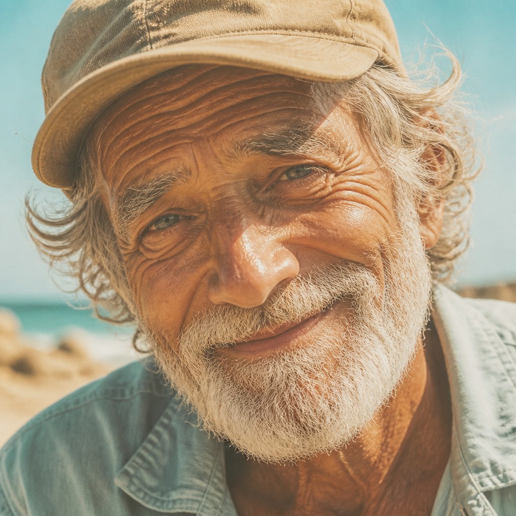 close-up portrait of an elderly person with expressive weathered features — VSCO Aesthetic