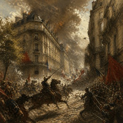 Battle Scene Painting Style Style Transfer Example