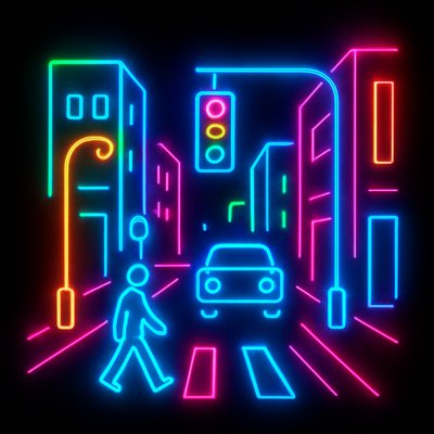 urban street with city activity