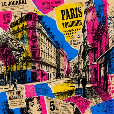 Collage Pop Art Style Style Transfer Example