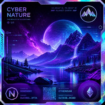 wide landscape with natural scenery — Crypto Art Style