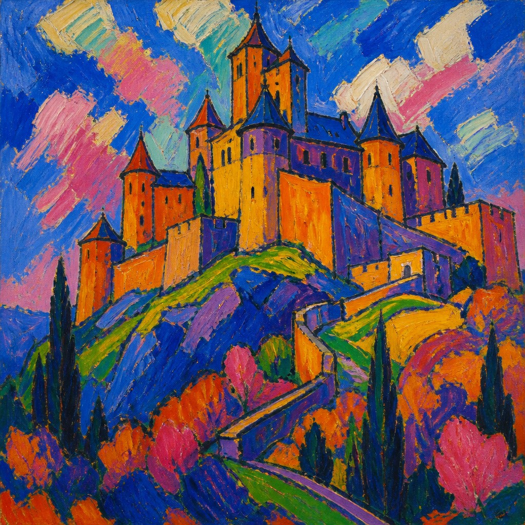 majestic castle on a hilltop