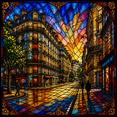 Stained Glass Art Style Style Transfer Example