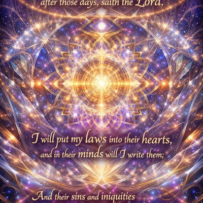 “This is the covenant that I will make with them after those days, saith the Lord, I will put my laws into their hearts, and in their minds will I write them; And their sins and iniquities will I remember no more.” (Hebrews 10:16-17, KJV)
