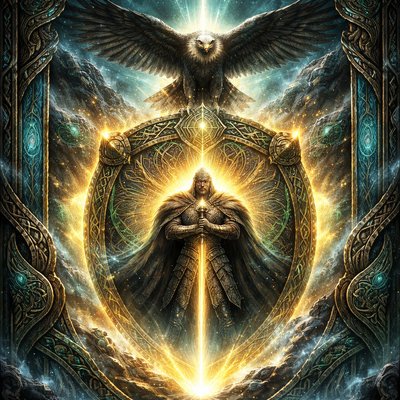 Without words express this. The eagle may be used. “For thou, LORD, wilt bless the righteous; with favour wilt thou compass him as with a shield.” (Psalms 5:12, KJVA)
