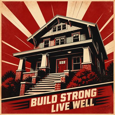 house with front view — Propaganda Poster Design