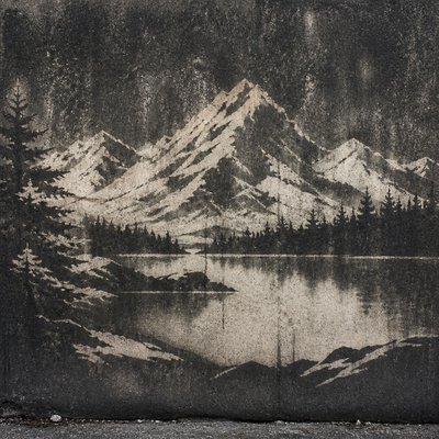 serene landscape with mountains and water
