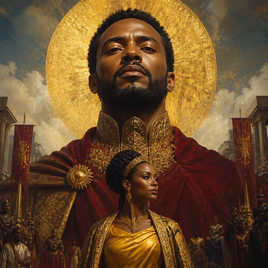 portrait of two people together — Hierarchy Art Style