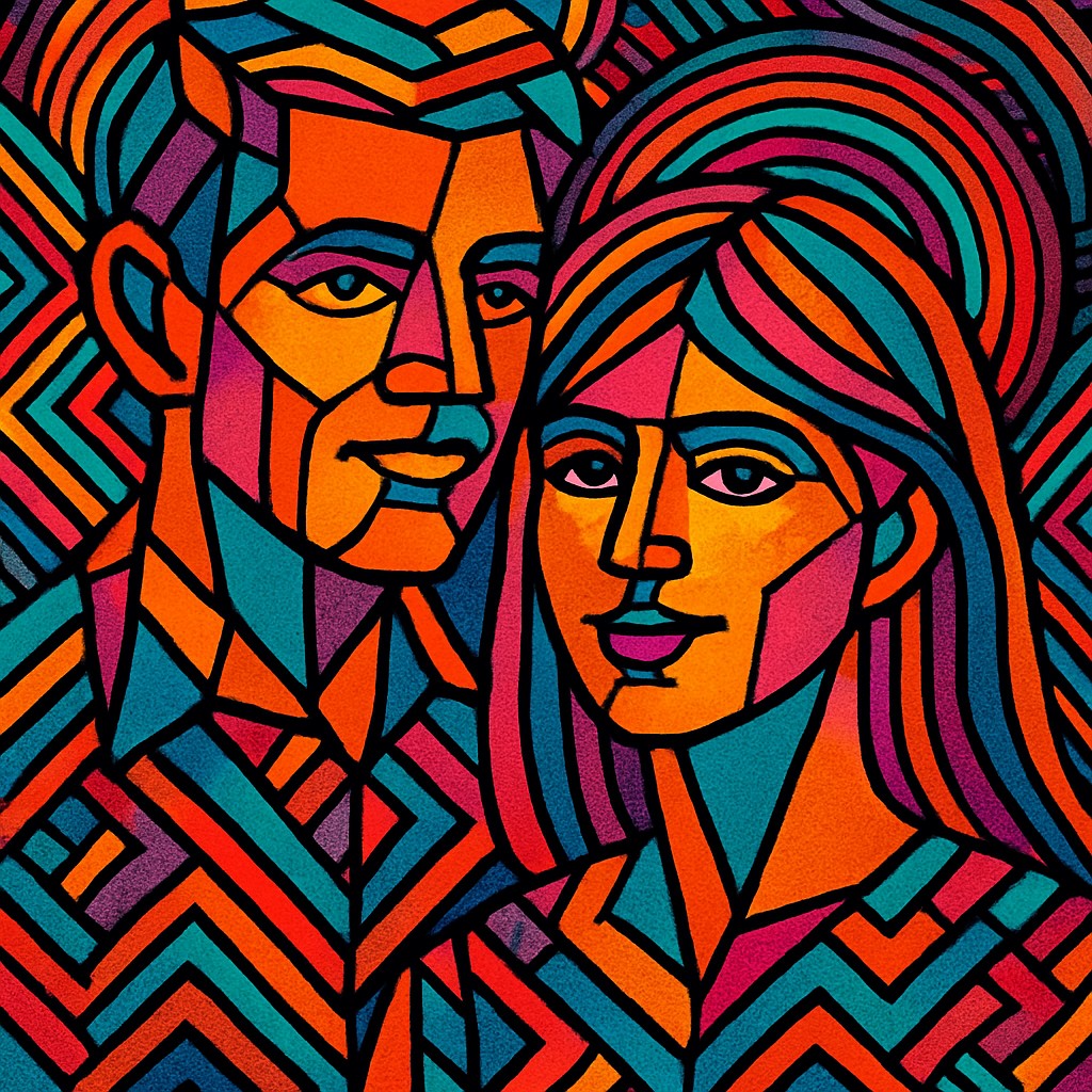 portrait of two people together