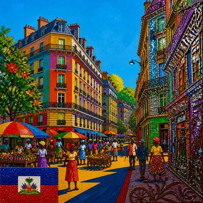Haitian Art Style Style Transfer Example