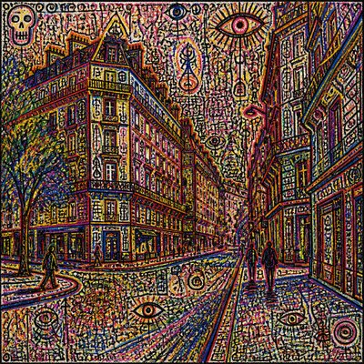 Outsider Art Style Style Transfer Example