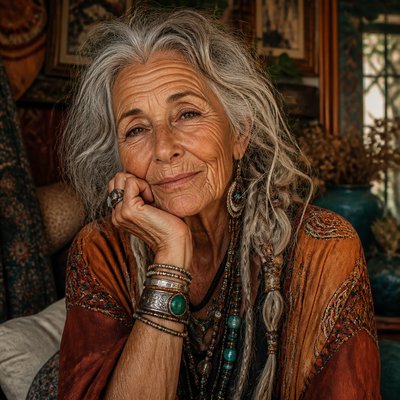 close-up portrait of an elderly person with expressive weathered features
