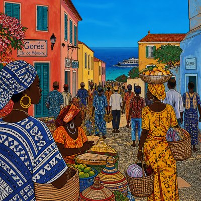 urban street with city activity