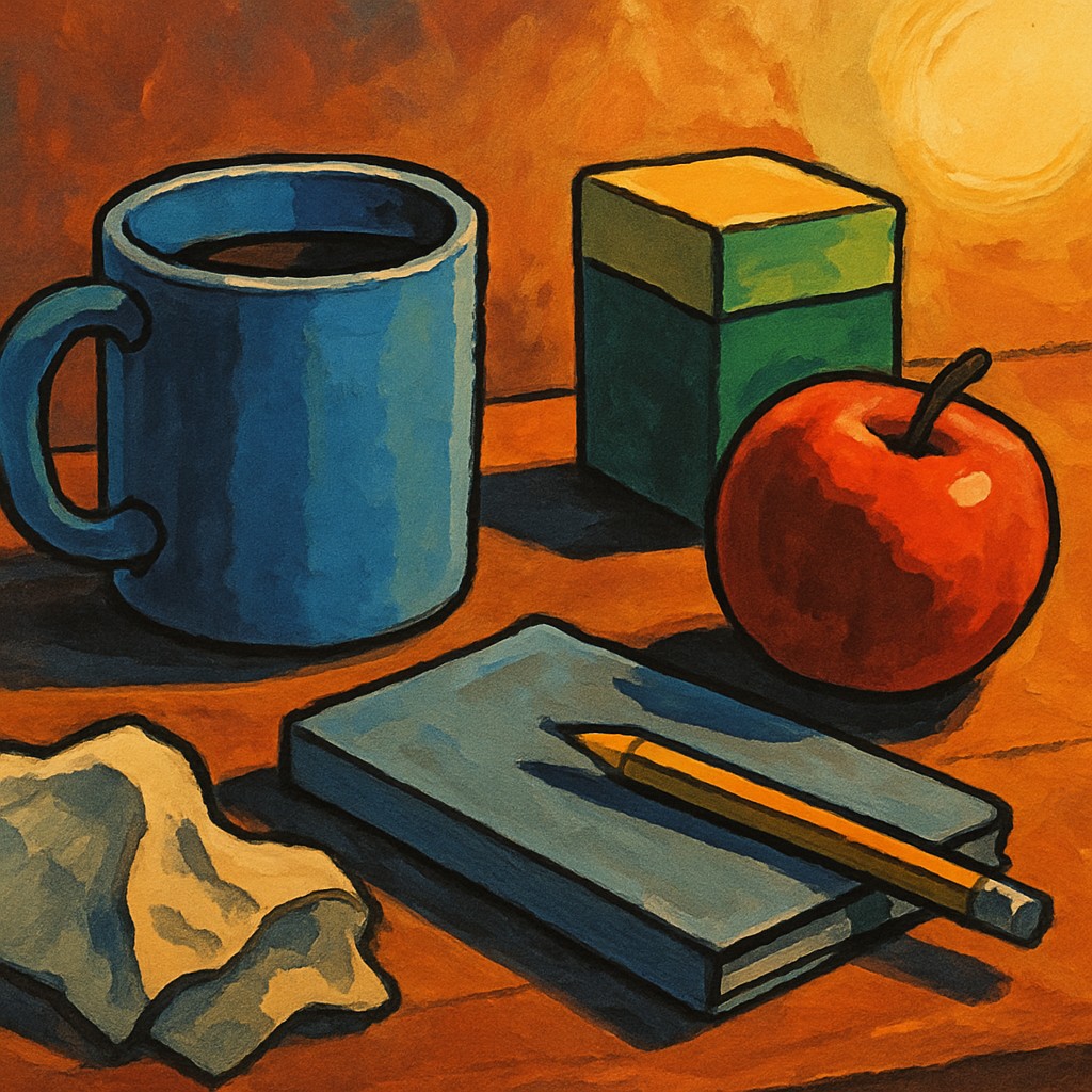 still life with everyday objects