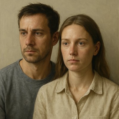 portrait of two people together