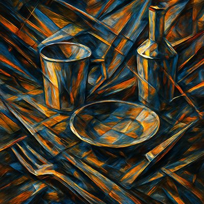 still life with everyday objects