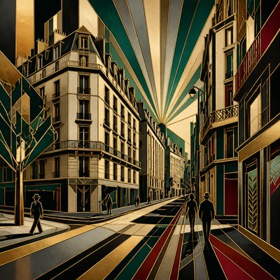 Art Deco Architecture Art Style Transfer Example