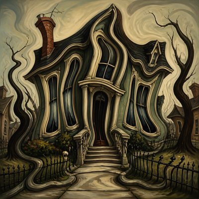 house with front view — Distortion Art Style