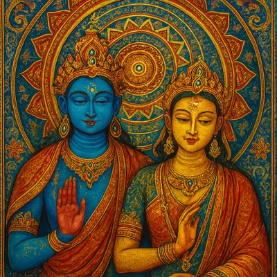 portrait of two people together