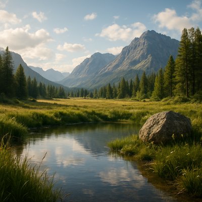 wide landscape with natural scenery