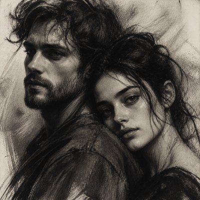 portrait of two people together