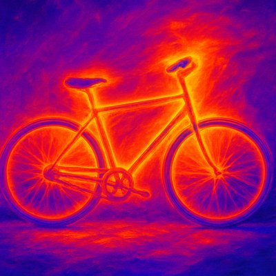 bicyle resting against a wall