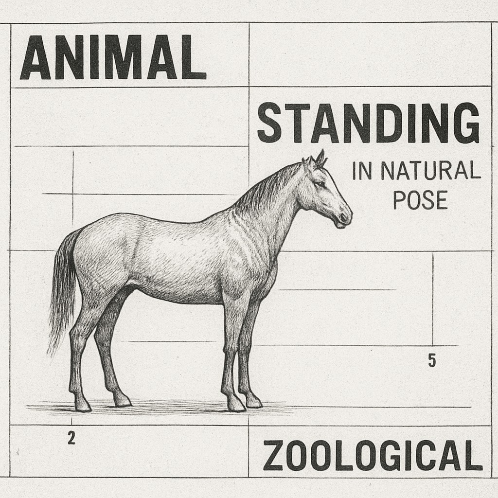 animal standing in natural pose