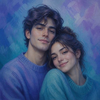 portrait of two people together