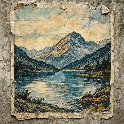 serene landscape with mountains and water
