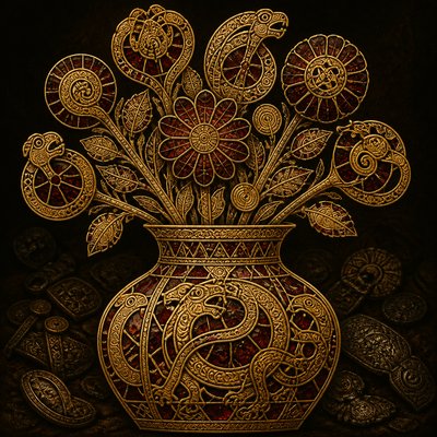 bouquet of flowers in a glass vase