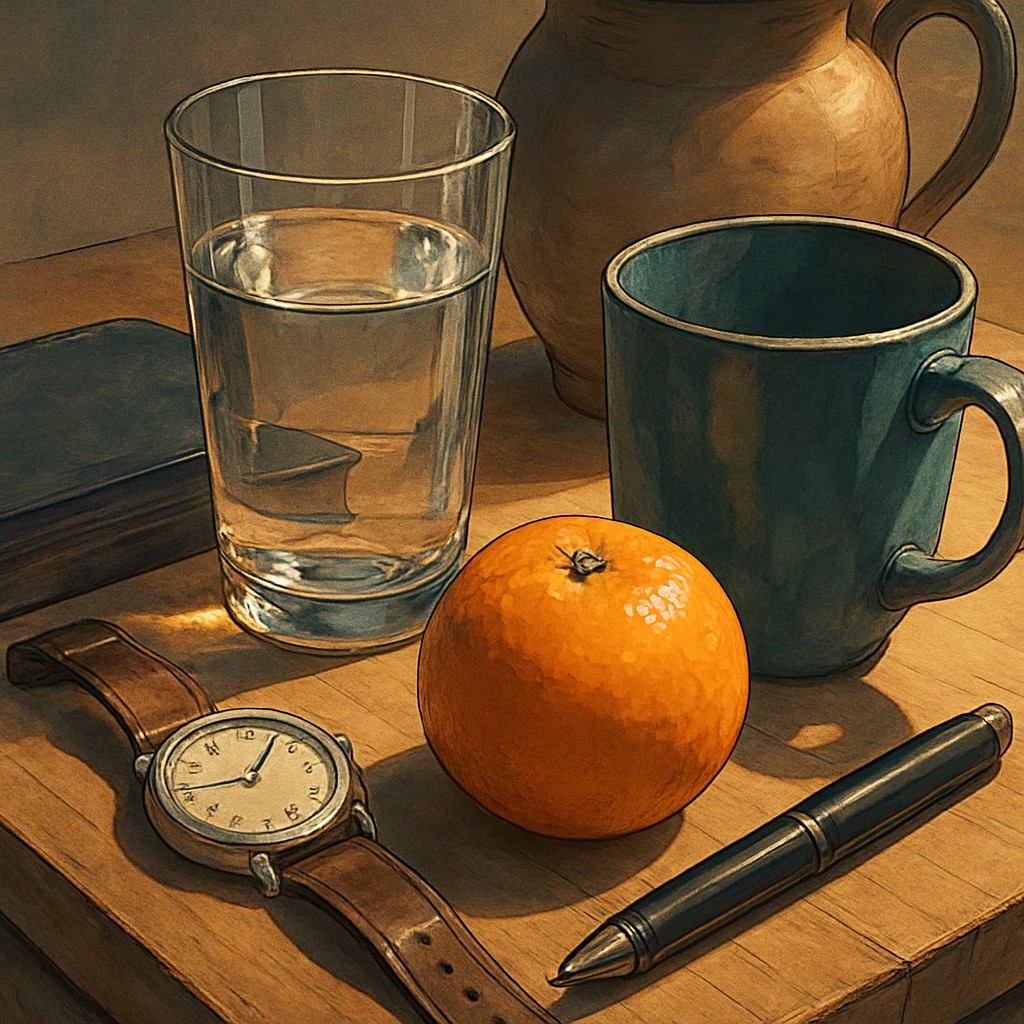 still life with everyday objects