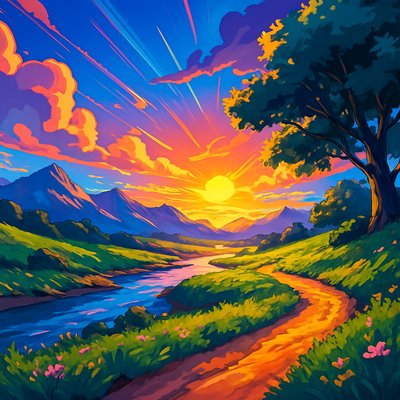wide landscape with natural scenery