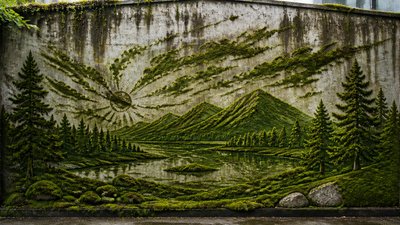 sweeping panoramic landscape with a dramatic sky