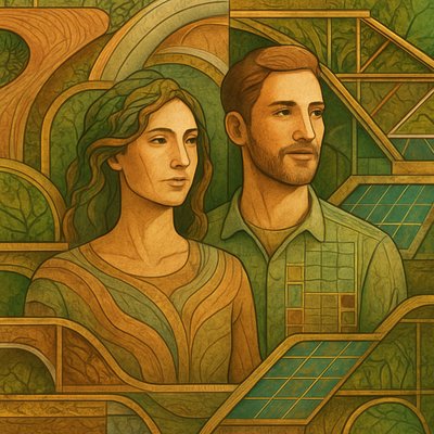 portrait of two people together