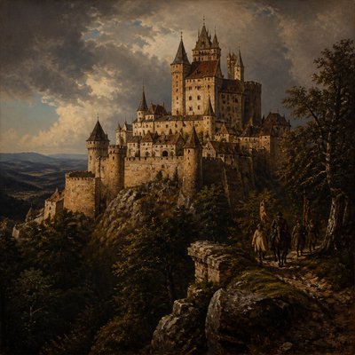 majestic castle on a hilltop