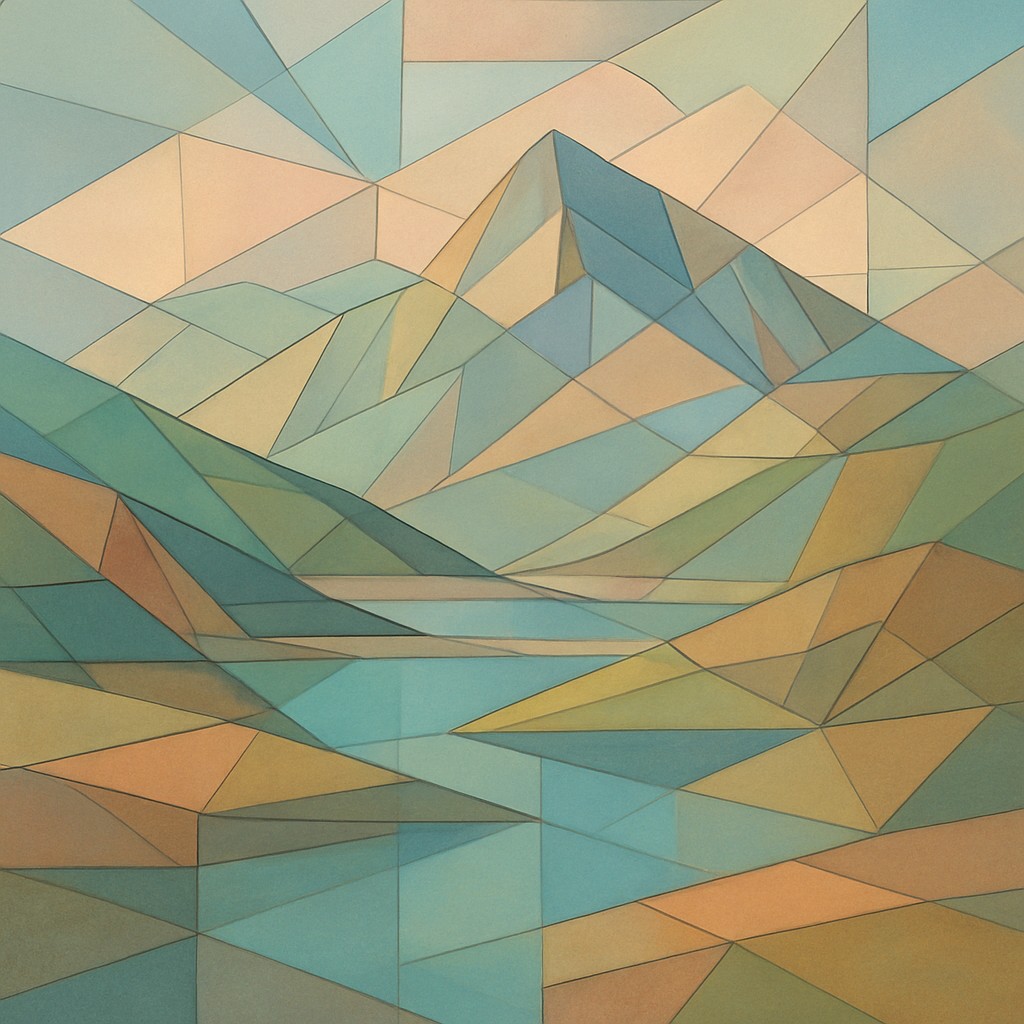 serene landscape with mountains and water