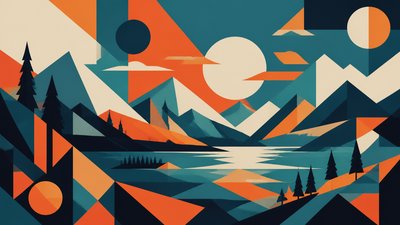 sweeping panoramic landscape with a dramatic sky