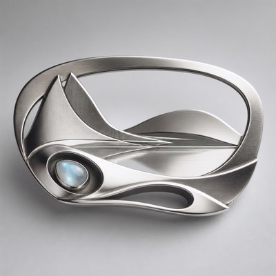 wide landscape with natural scenery — Modernist Silver Jewelry Design