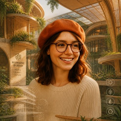Sustainable Architecture Art Style Transfer Example