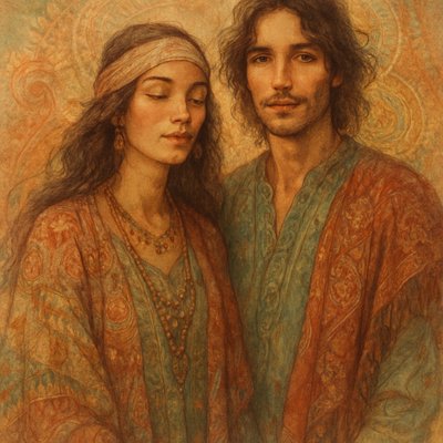 portrait of two people together