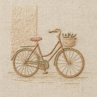 bicyle resting against a wall